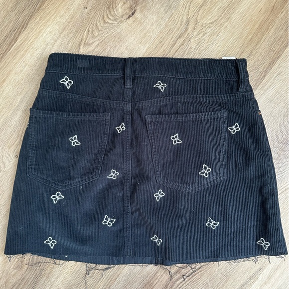 Pacsun black butterfly skirt corduroy. - Picture 2 of 3